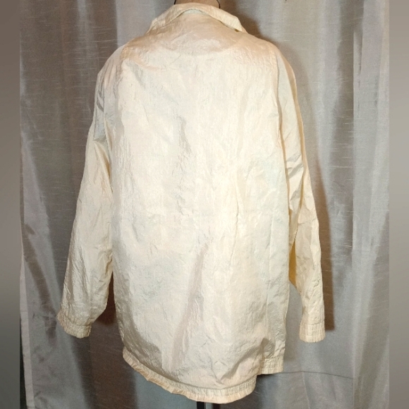 Haband Waterproof Windbreaker, Tudor CT Women Jacket off-white, BttnUp, Pckts,M - Picture 3 of 11
